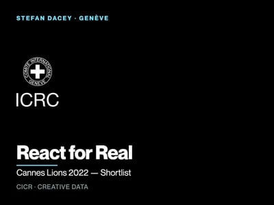 React for Real — Cannes Lions Shortlist pour le CICR (Afghanistan) - Stratégie digitale
