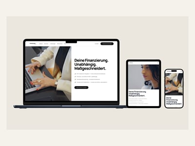 Nahbare Website mit Kreditrechner für eine Finanzberaterin - Webseitengestaltung