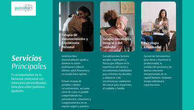 Sitio web - Psicólogo independiente - Référencement naturel