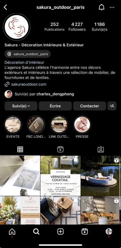 Réseaux Sociaux pour entreprise Mobilier de Luxe - Réseaux sociaux