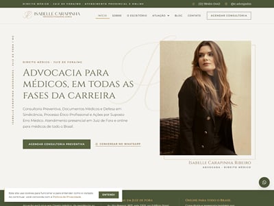 Isabelle Carapinha — website for a medical law practice - Webseitengestaltung