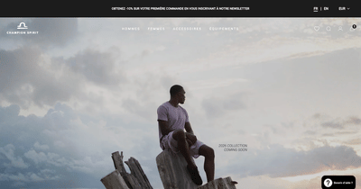 Création complète du site e-commerce Shopify pour Champions Spirit - Création de site internet
