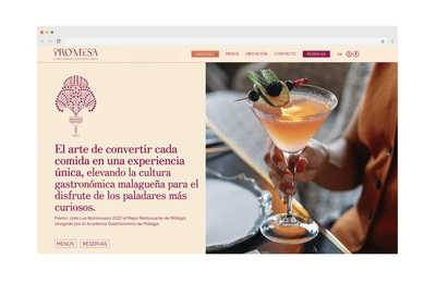 Diseño web para Restaurante Promesa - Création de site internet