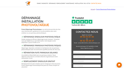 France Dépannage Photovoltaïque - Création de site internet