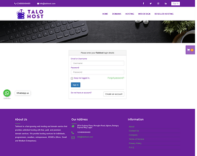 Hosting and Domain System - Web Application