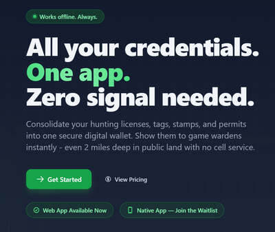 Hunter Passport - Application mobile