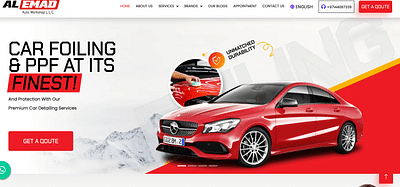 Alemad Auto Website Redesign - Webseitengestaltung