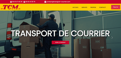 Transport Courrier - Textgestaltung