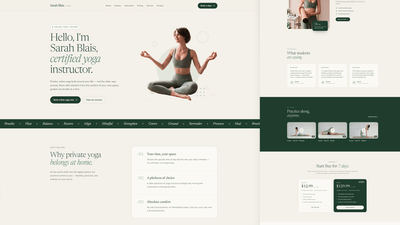 Prana - Website for Yoga Coach - Website Creation