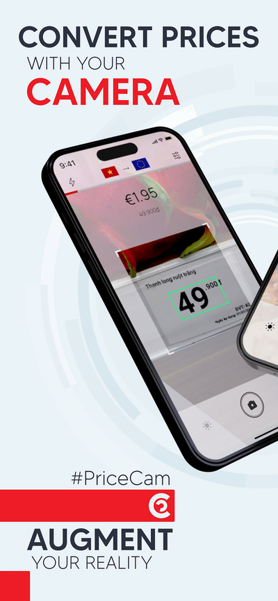 Price Cam - Currency Converter - Application mobile