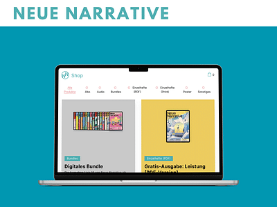 Onlineshop: Neue Narrative - Aplicación Web
