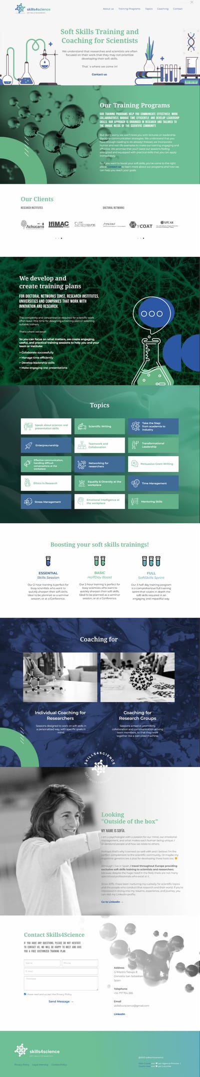 One page en Wordpress - Creación de Sitios Web
