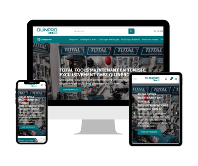 Plateforme e-commerce QuinPro Tools - Website Creation