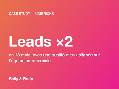 Unibricks — Du volume à la valeur : leads ×2 en 18 mois - Growth Marketing
