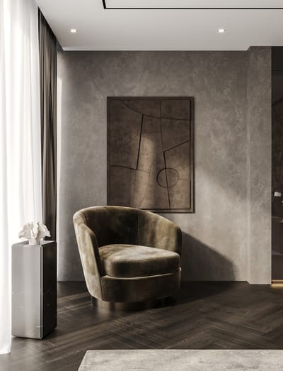 Interior design for luxury apartment in Dubai - 3D