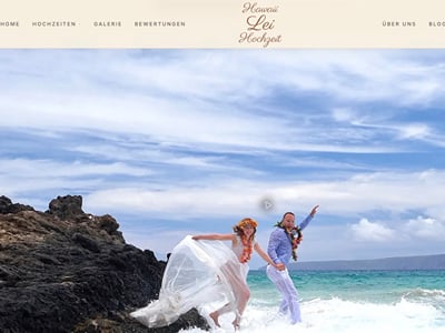 Ancient Hawaiian Weddings: Zweisprachige Hochzeits-Website für Maui - Website Creation