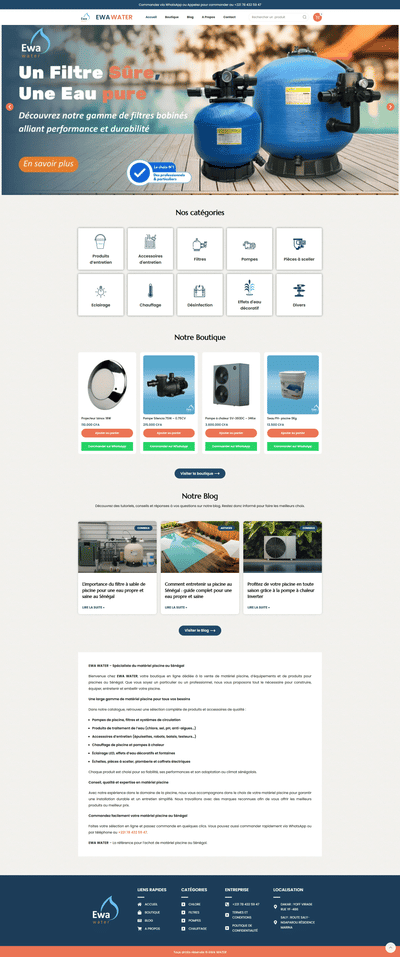 EWA WATER - Website Creation