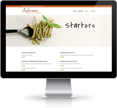 Web Design for Italian Restaurant - Creación de Sitios Web