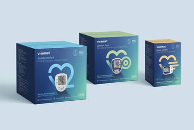 Package Design für Blutdruckmessgeräte-Serie - Image de marque & branding