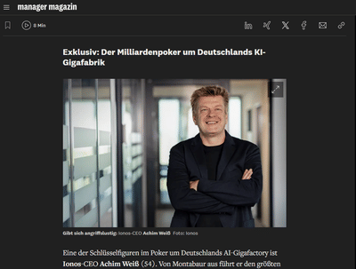 IONOS: Thought Leader im Cloud-Bereich - Public Relations (PR)