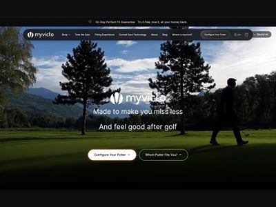 Site e-commerce d'une marque suisse de putters de golf - Website Creation
