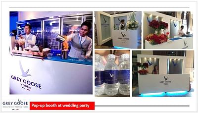 Greygoose Pop-up booth at wedding party - Evento