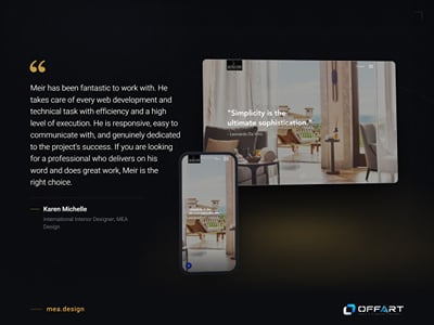Website for an international hospitality interior design studio - Ergonomia (UX/UI)