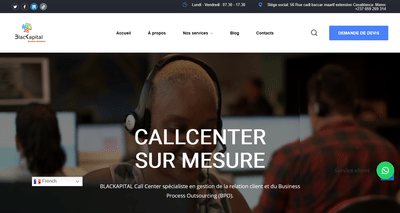 Réalisation du site internet de Blackapital - Webseitengestaltung