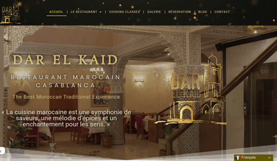 Le Restaurant Marocain Dar El Kaid - Création de site internet