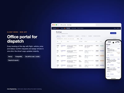 Office portal: dispatch web app for a transfer company - Développement de Logiciel