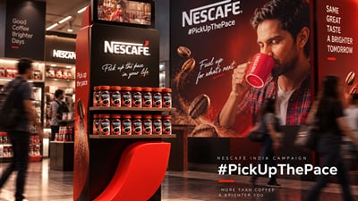 3D campaign and retail design for Nescafé #PickUpThePace - Content Strategy