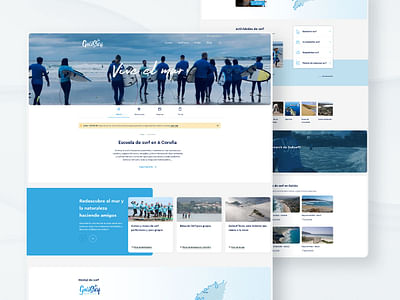 Diseño y Desarrollo Web de Escuela de Surf - Website Creation