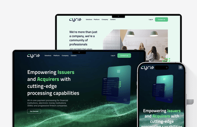 Cyris the all-in-one next-generation payment processing platform - Aplicación Web