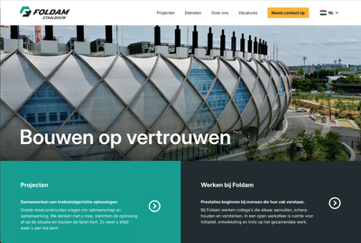 Ontwikkeling merk en nieuwe website Foldam Staalbouw - Branding & Positioning