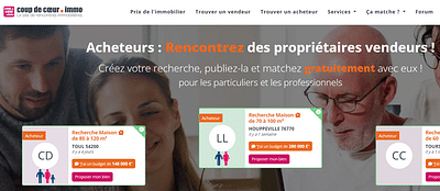 Site internet CoupDeCoeur.immo - Application web