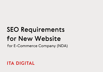 SEO Requirements for New Website - SEO