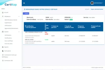 Certikap - Application mobile
