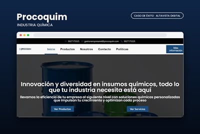 Procoquim: catálogo digital para una empresa química - Creación de Sitios Web