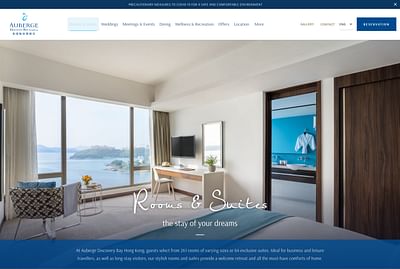 Auberge Discovery Bay Hotel Hong Kong - Website Creation