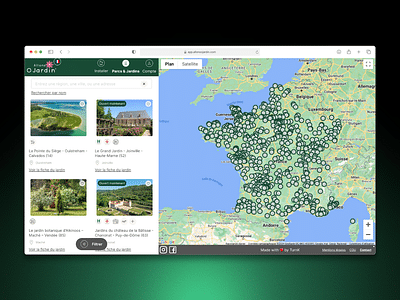Création de l'application AllonsOjardin - Applicazione web