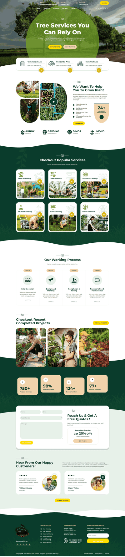 Tree Services Website Redesign for Stronger Local Conversions - Website Creation