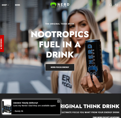 Nerd Focus – The Original Think Drink - Graphic Design