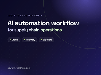 Supply chain AI automation workflow - Intelligence Artificielle