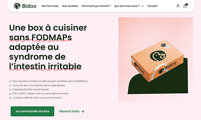 Bidoo l Box d'abonnement alimentaire en cours - Création de site internet