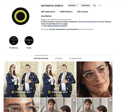 Managing Social Media for Grand Optical - Réseaux sociaux