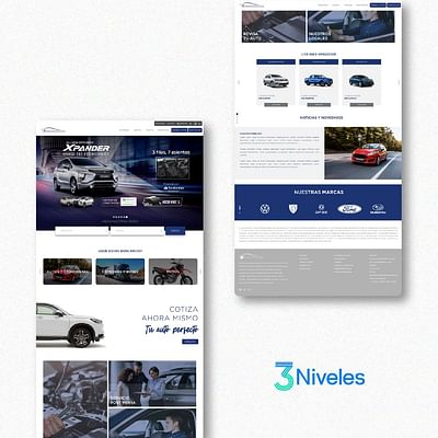 Pagina web para venta de vehículos - Identité Graphique