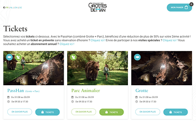 Domaine des Grottes de Han | Ticketing - Website Creatie