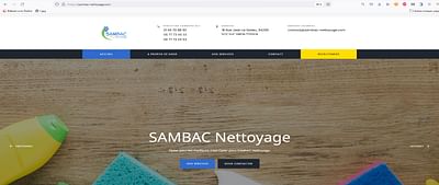 Exemple Siteweb : Client SAMBAC Nettoyage (France) - Creazione di siti web