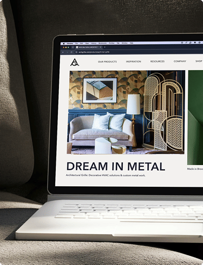 Website and 3D visualiser for Architectural Grille - Création de site internet