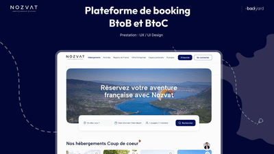 Plateforme de booking BtoB et BtoC : NOZVAT - Application mobile